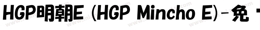 HGP明朝E (HGP Mincho E)字体转换
